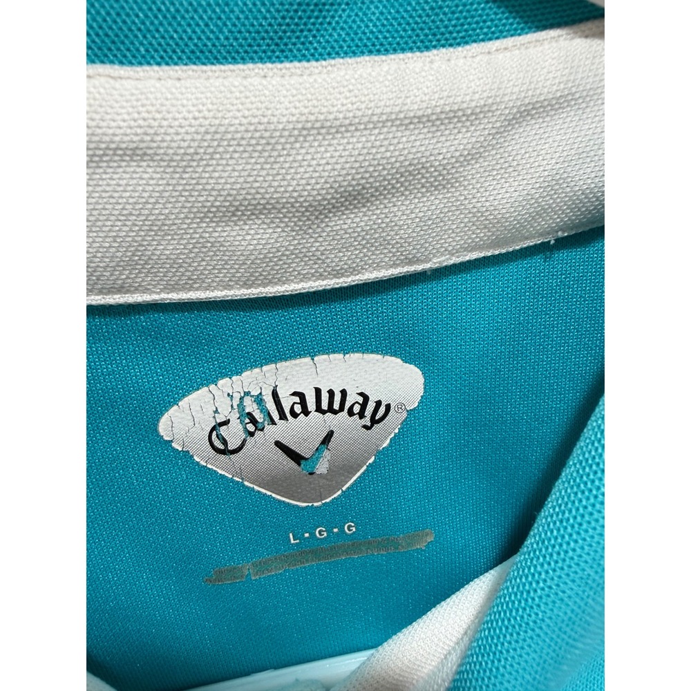 Flawed Callaway Mens Grid Pattern Performance Golf Polo Shirt Size Large - Picture 14 of 14